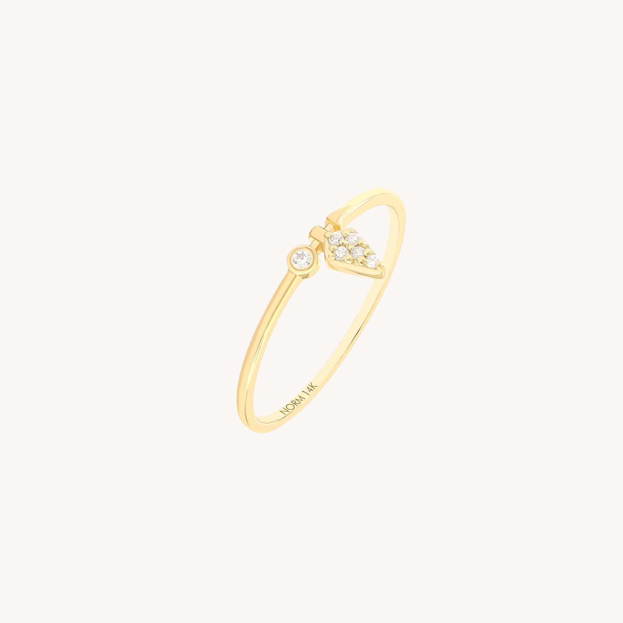 Solid Gold Arrowhead Ring
