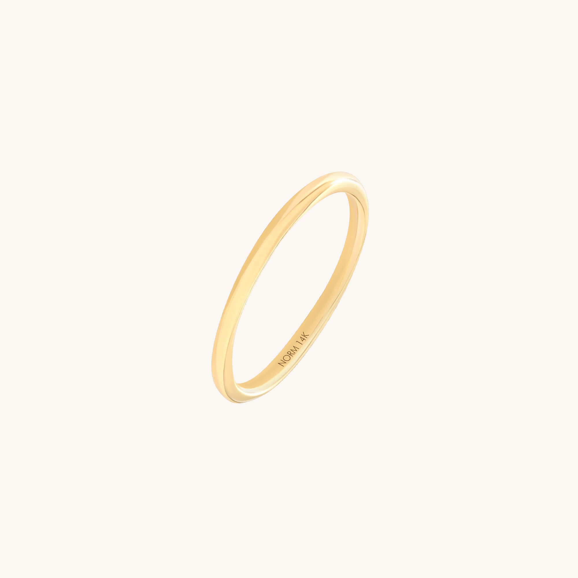 Real Gold Basic Thin Stacking Ring
