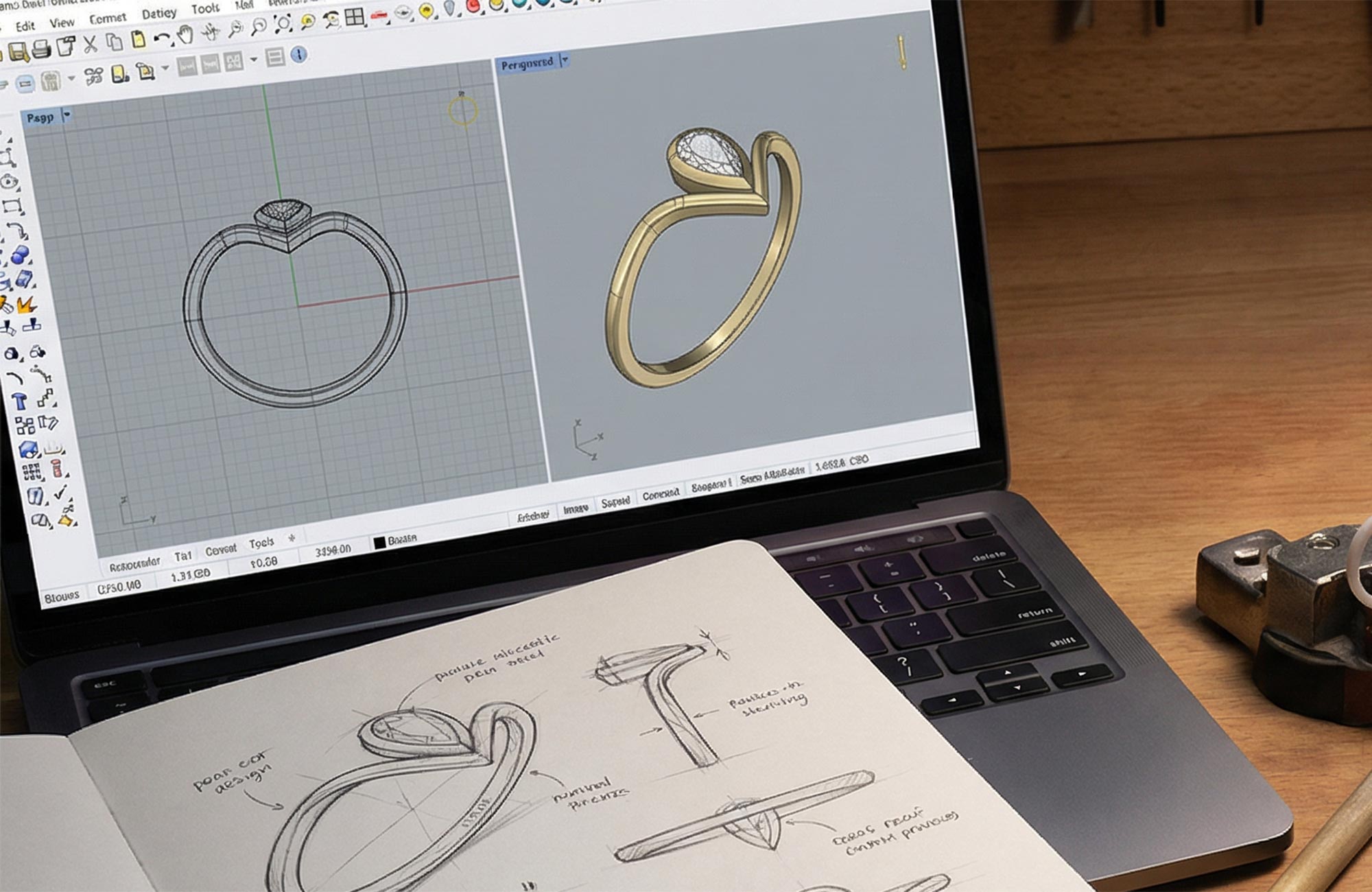 Norm Solid Gold Ring Being Designed