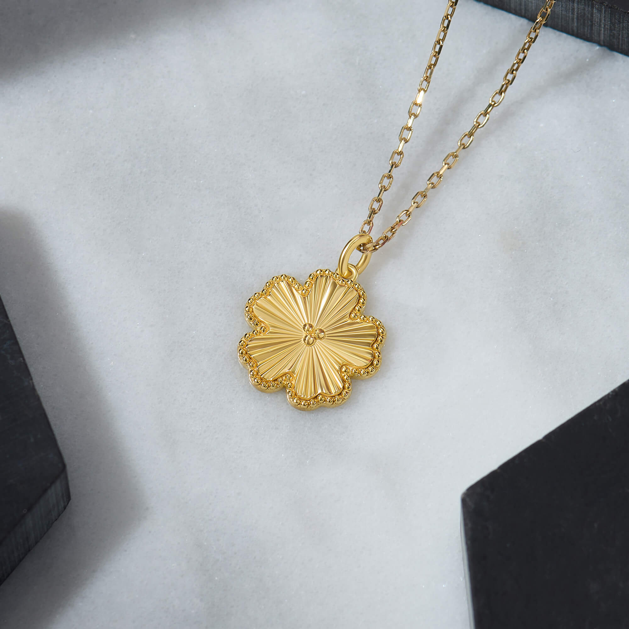 Women's Gold Vermeil on Solid Silver Bloom Design Necklace