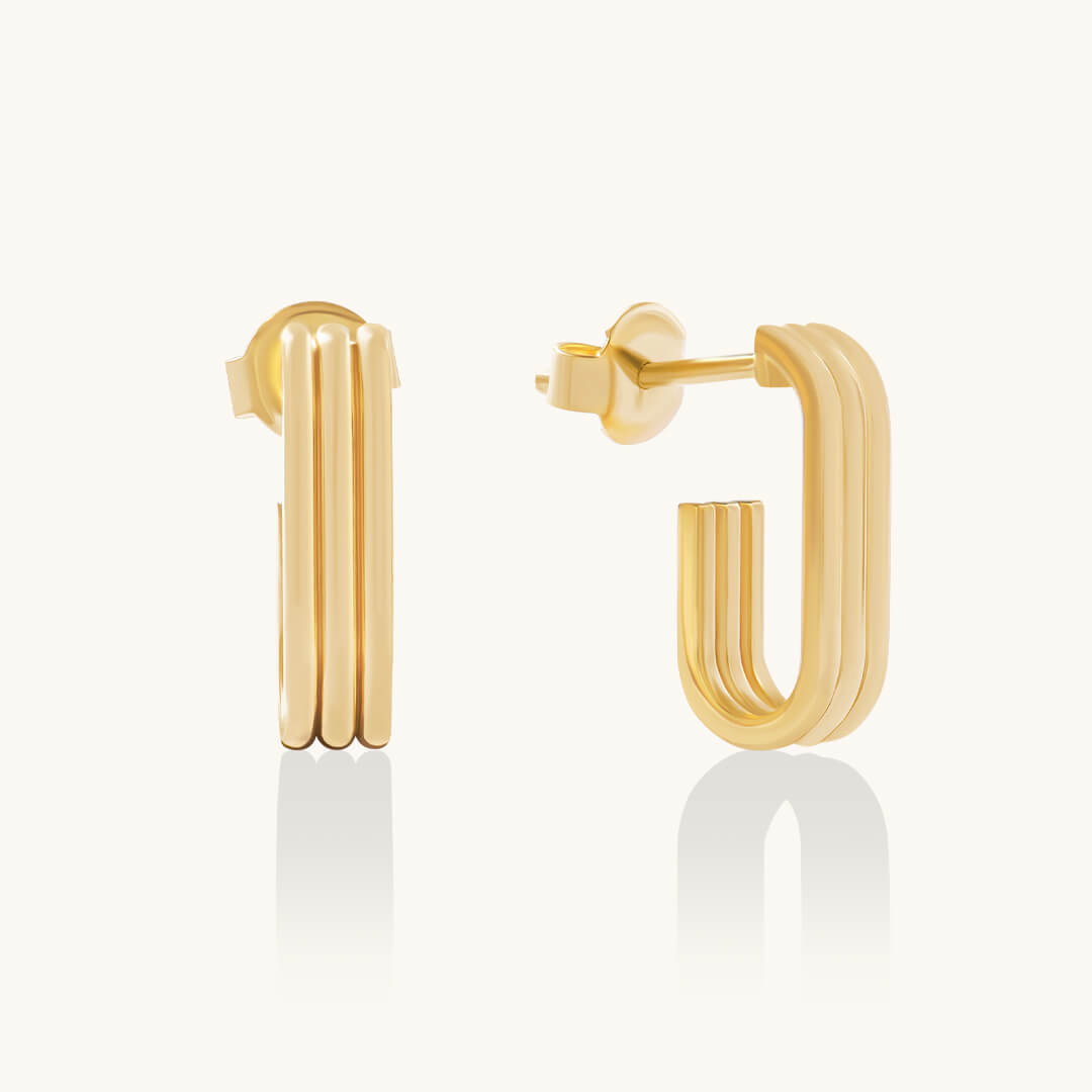 Cascade Earrings in 24K Gold Plated Vermeil on 925 Sterling Silver