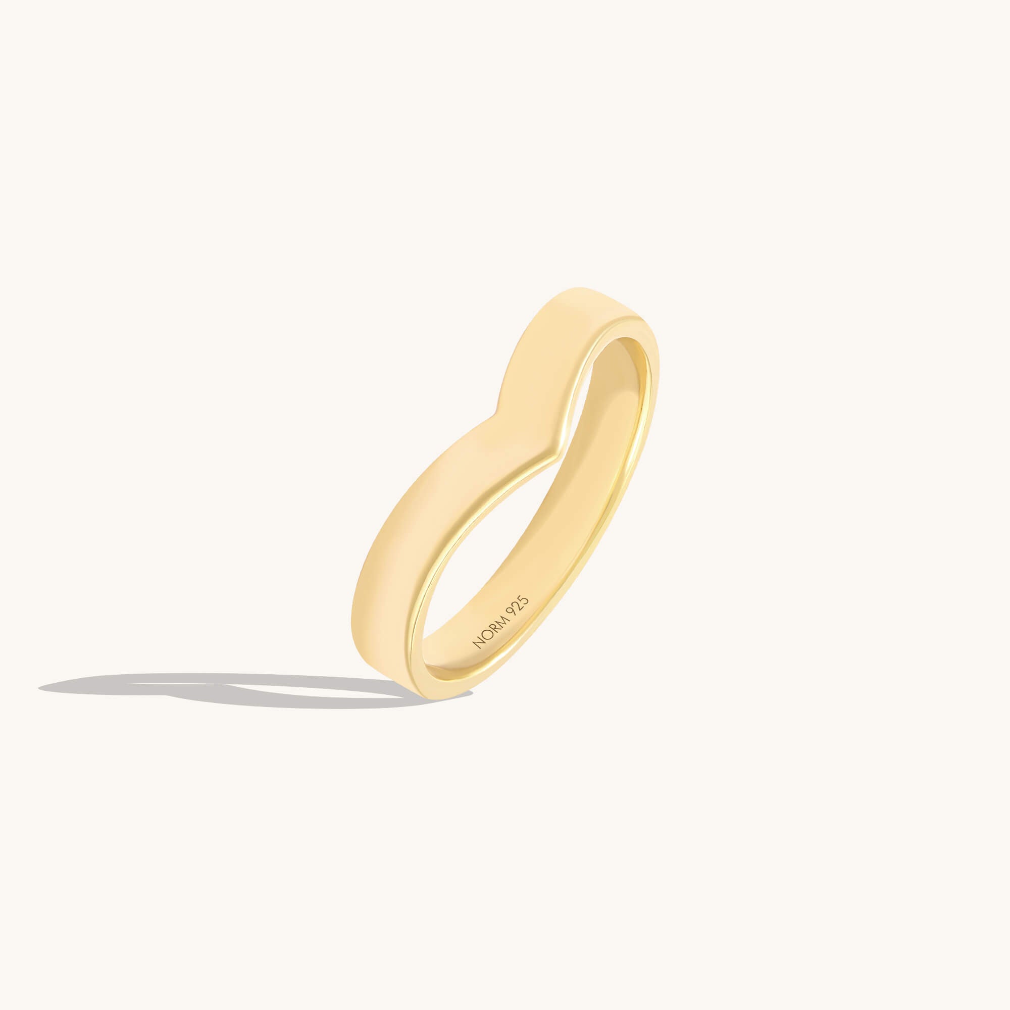 Chevron Band Ring 24K Gold Vermeil