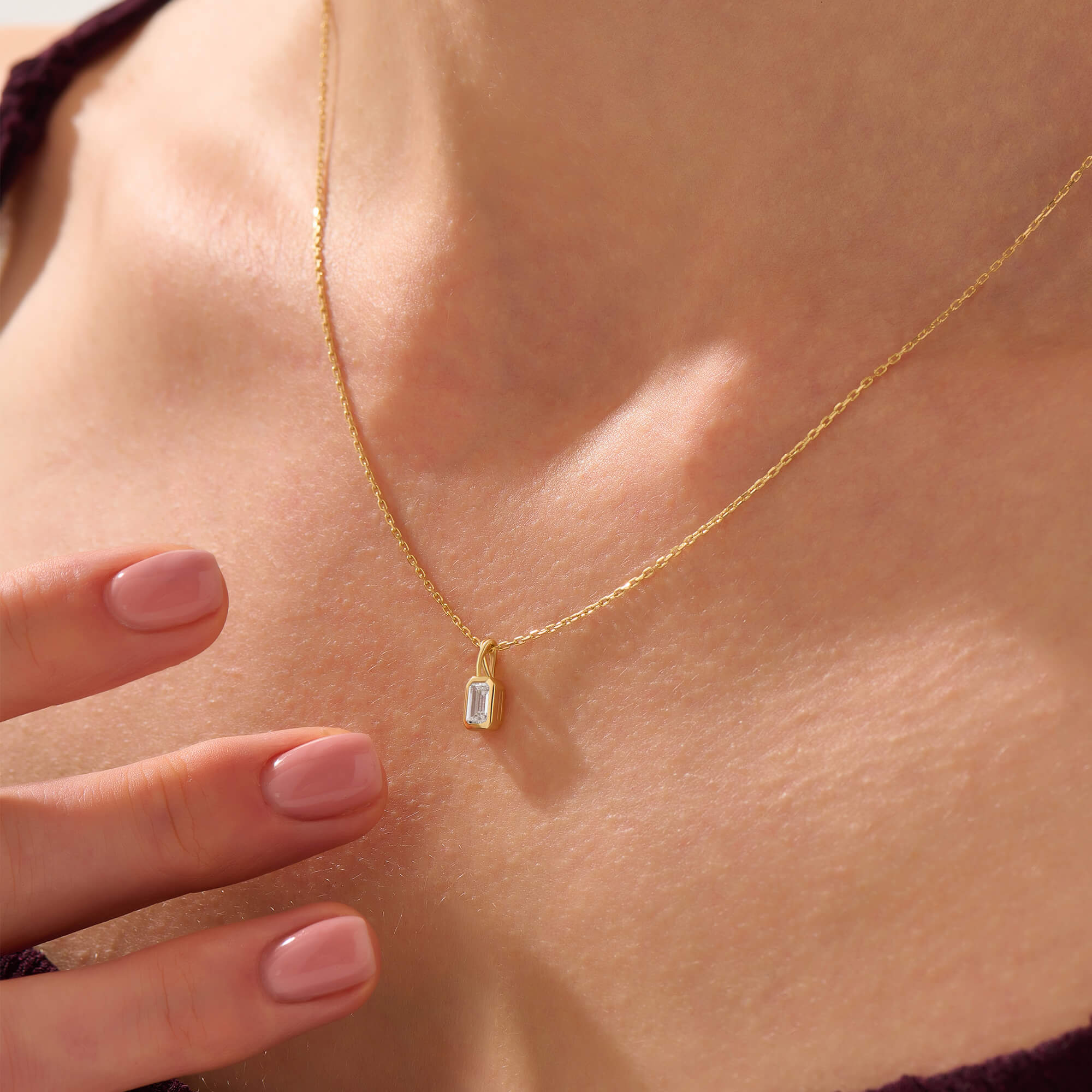 Women's 24K Gold Vermeil Classic Baguette Necklace