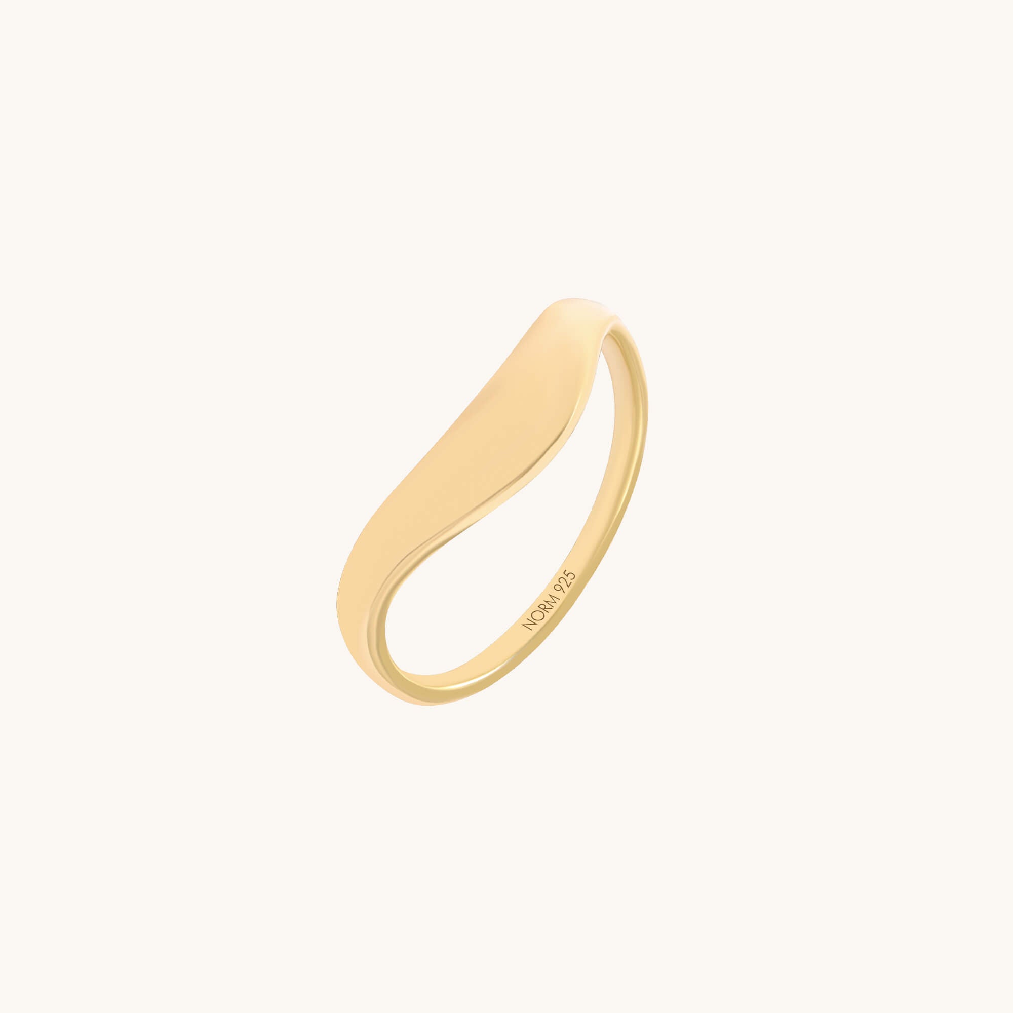 24K Gold Vermeil Curve Ring