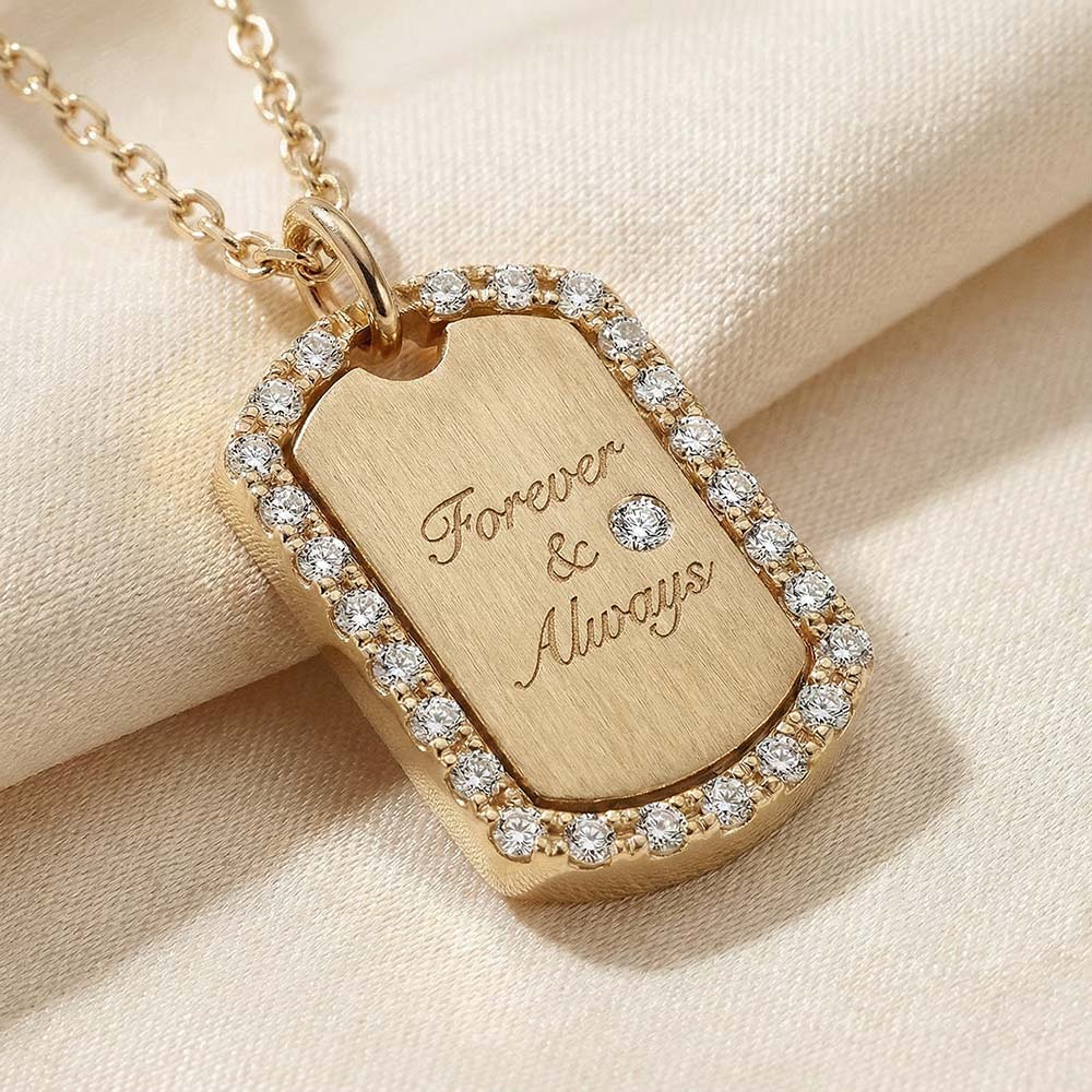 Norm Custom Engraved Solid Gold Pendant