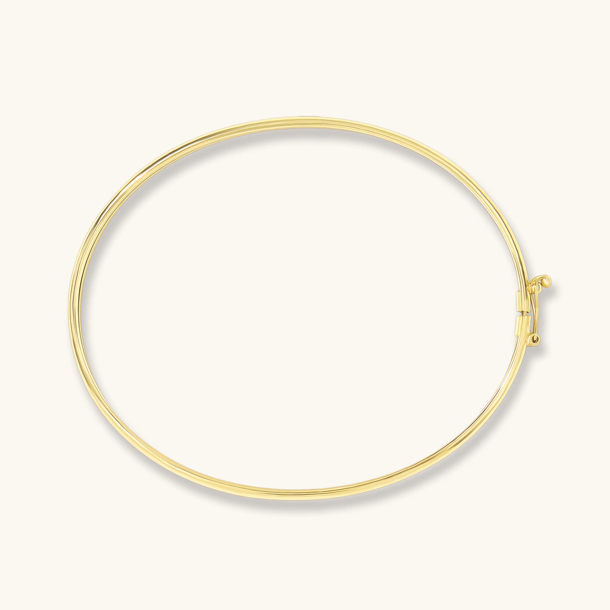 Dainty Bangle Bracelet for Women in 14K Real Gold