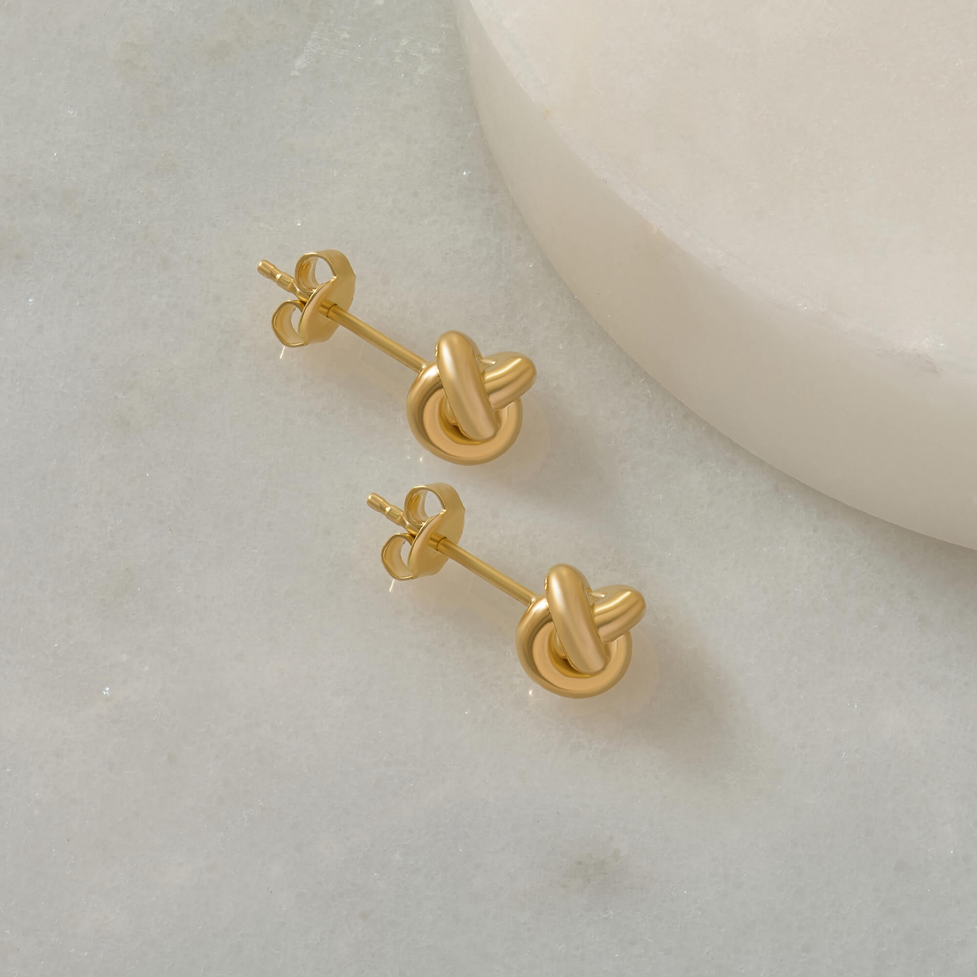 24K Vermeil Dainty Knot Studs