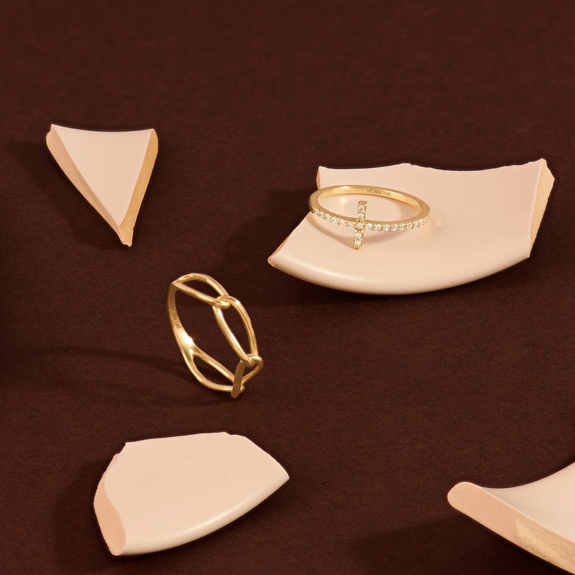 Solid Gold Dainty Rings