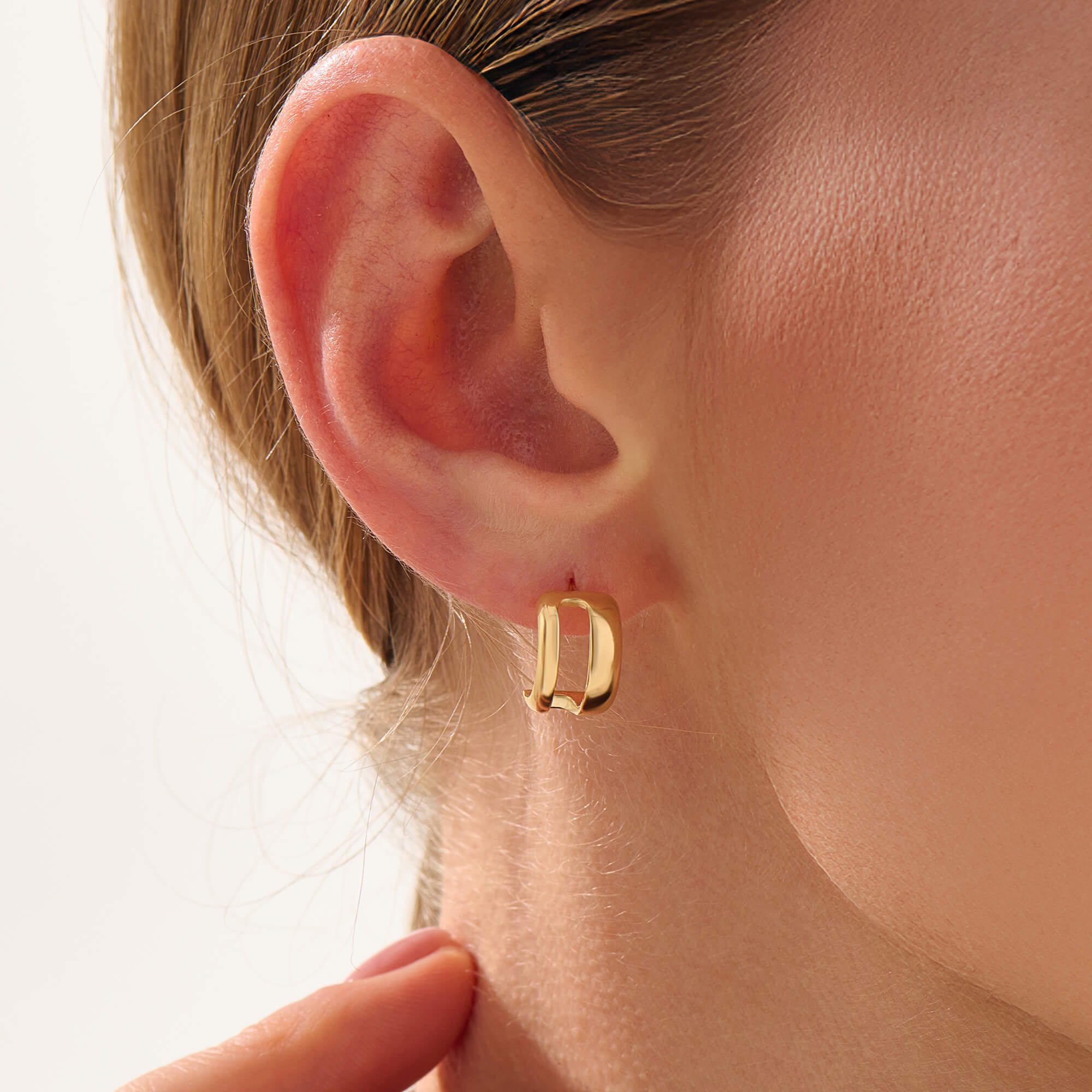 Women's 24K Vermeil Double Band Hoop Earrings