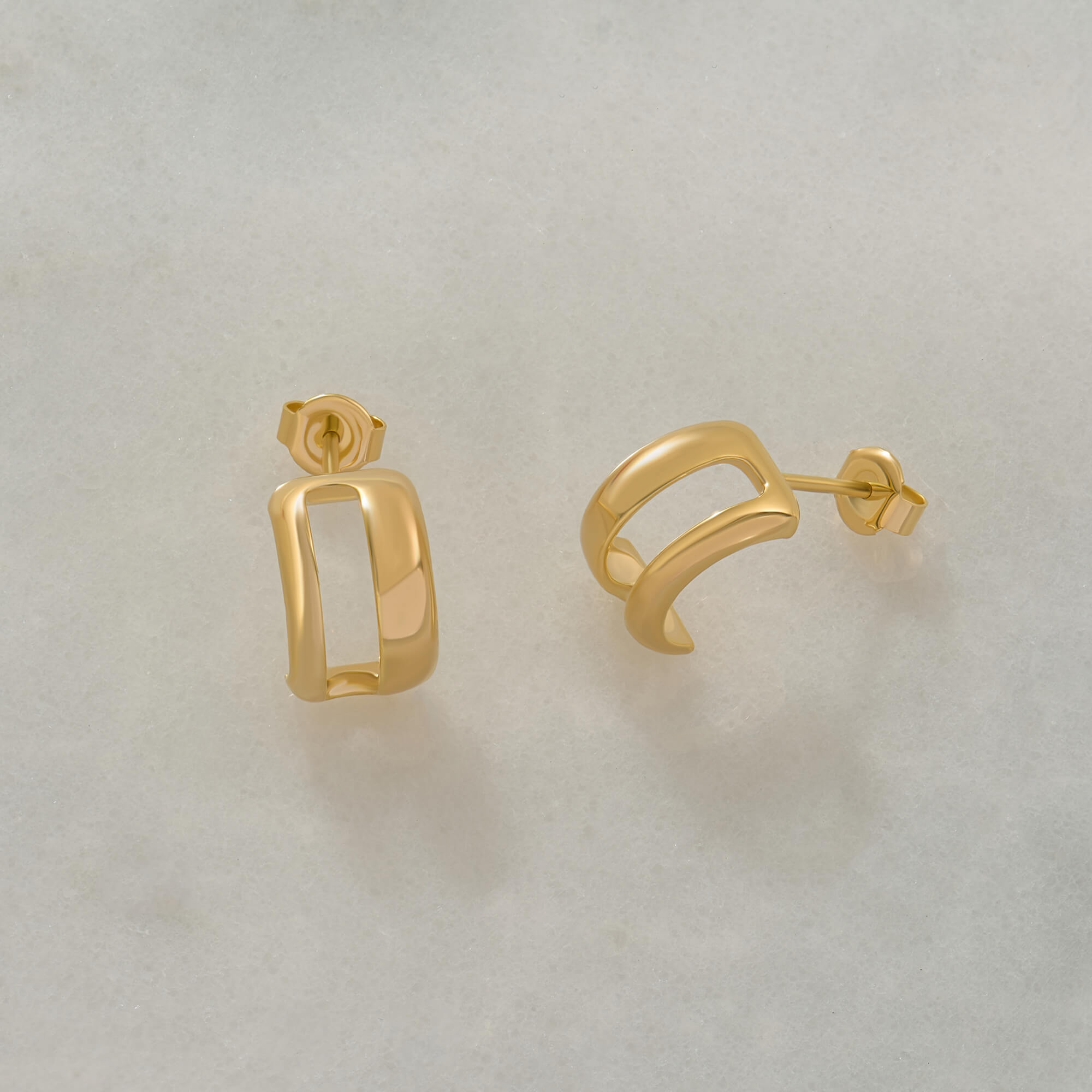 24K Vermeil Double Band Hoops