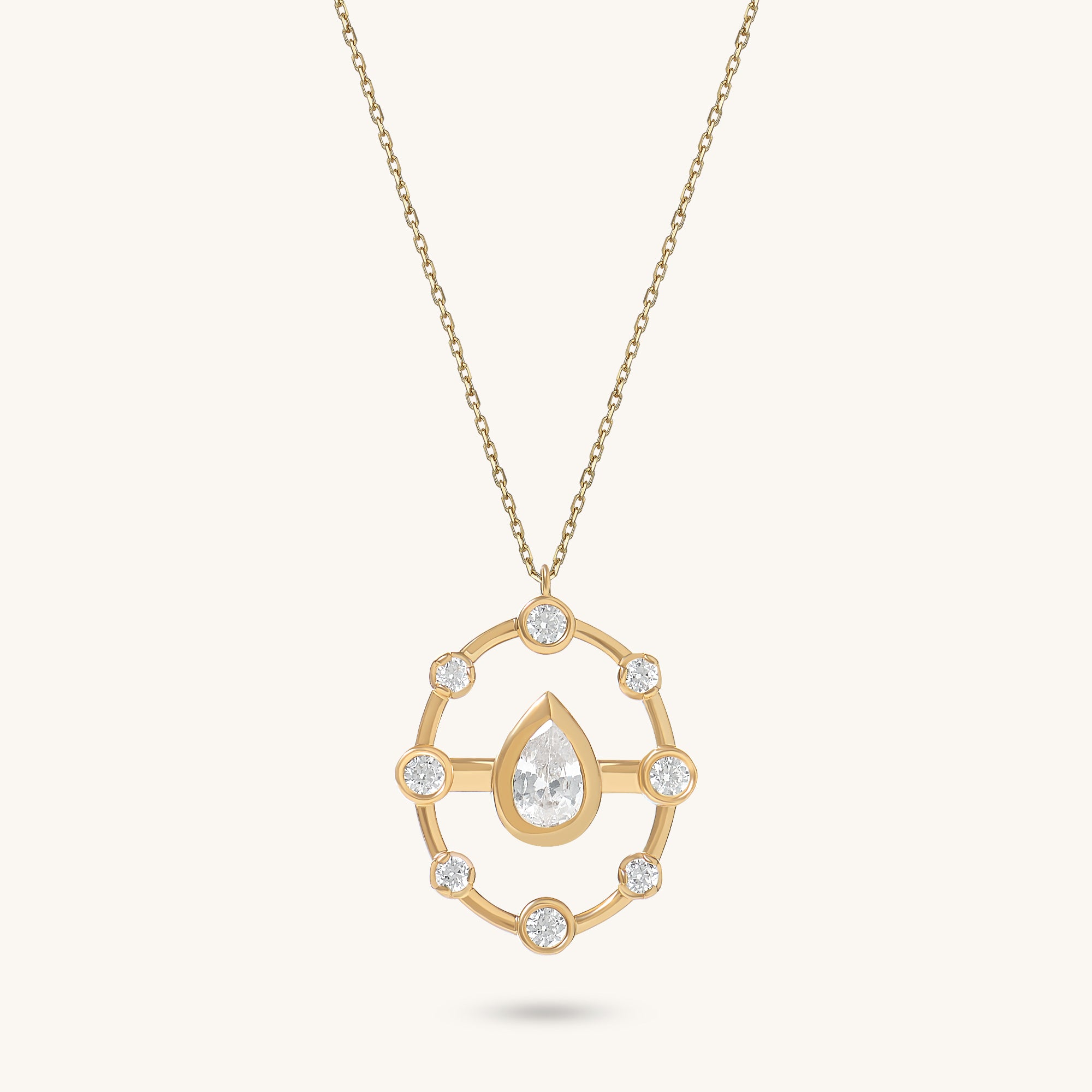 Drop Harmony Necklace in 14K Solid Gold