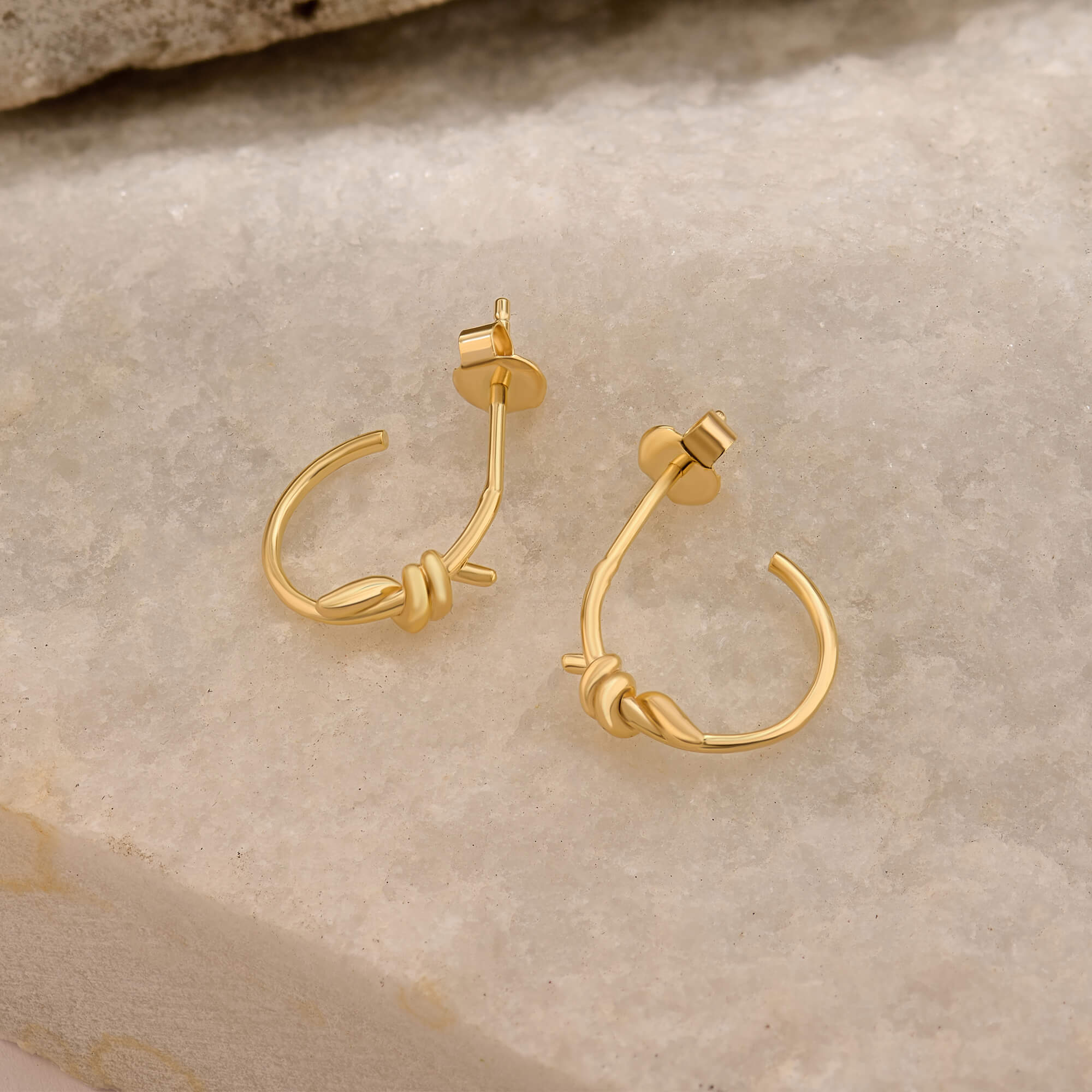 24K Gold Vermeil Knot Hoops