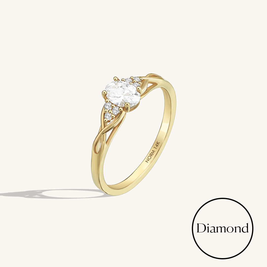 0.48ctw Lab-Grown Diamond Infinity Design Ring in 14K Gold – NORM JEWELS