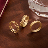 Solid 14K Gold Laurel Wreath Band for Women