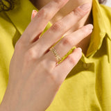 14K Solid Gold 5mm Laurel Wreath Bold Band Ring