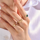 Real 14K Yellow Gold Laurel Wreath Wedding Band for Women