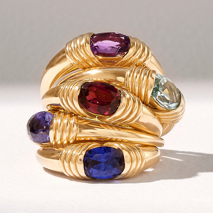 Norm Majestic Gemstone Rings in Solid Gold