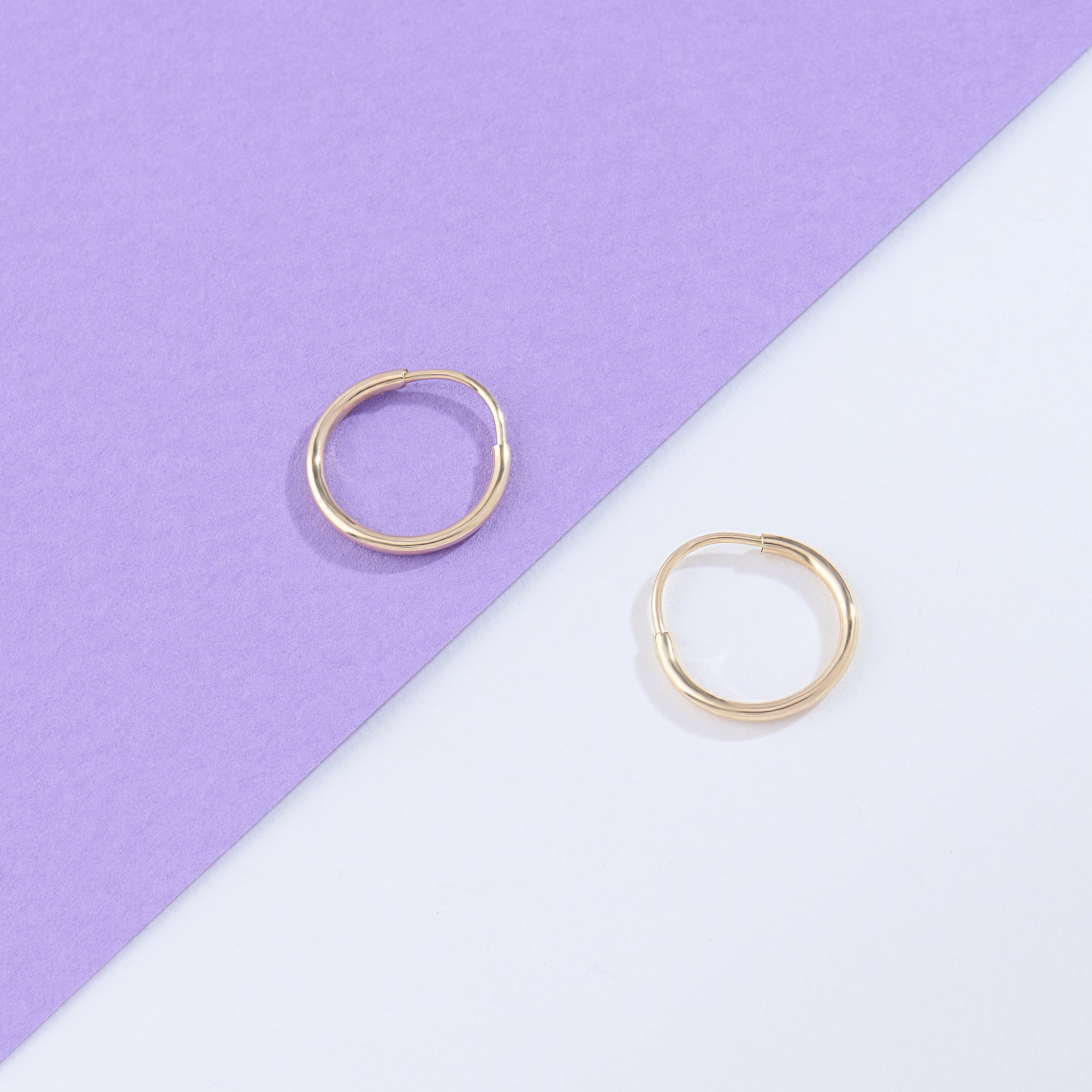 14k Gold Small Hoops for Women