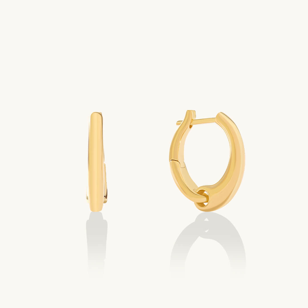 24K Gold Vermeil Minimalist Hoop Earrings