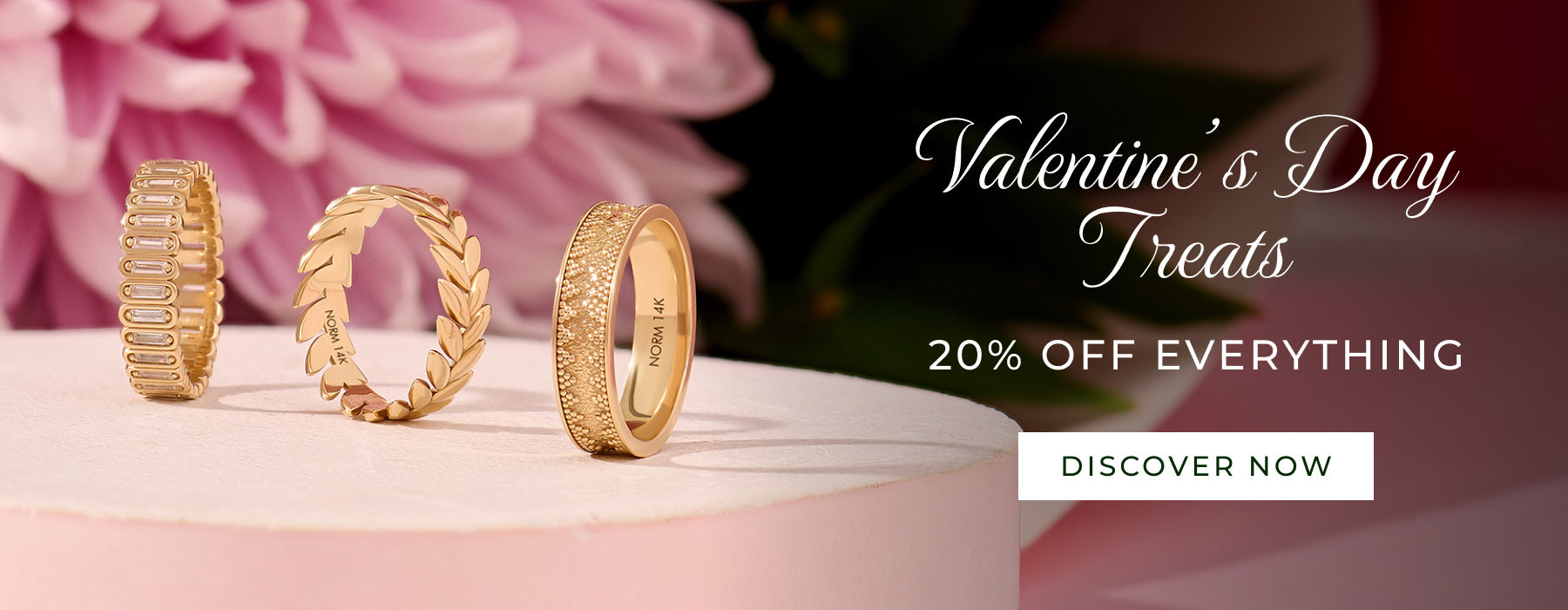 Norm Solid Gold Rings for Valentine's Day 2026 Desktop Slider