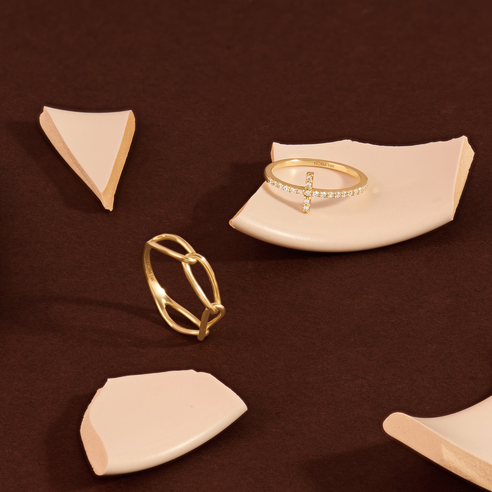 14k Gold Simple Wire Stacking Ring Women