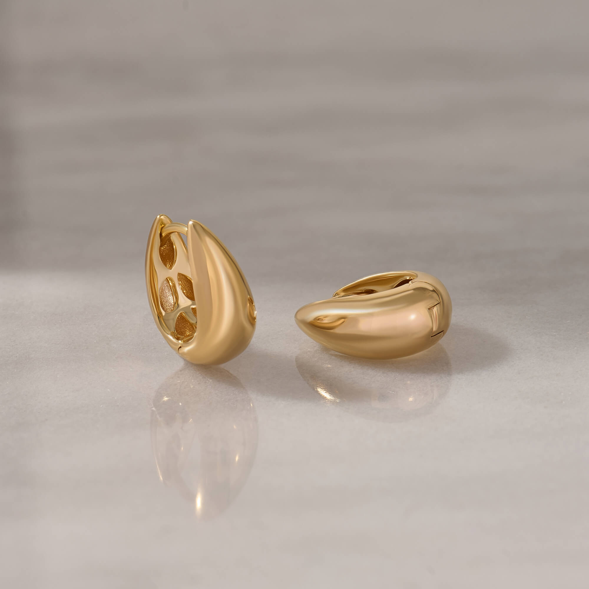 24K Gold Vermeil Oval Hoop Earrings