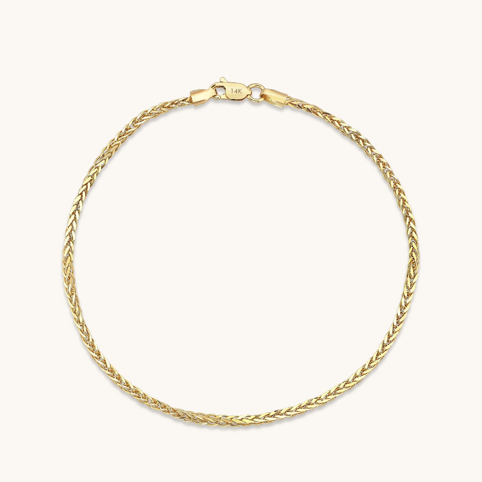 14k Yellow Gold Palma Chain Bracelet for Women