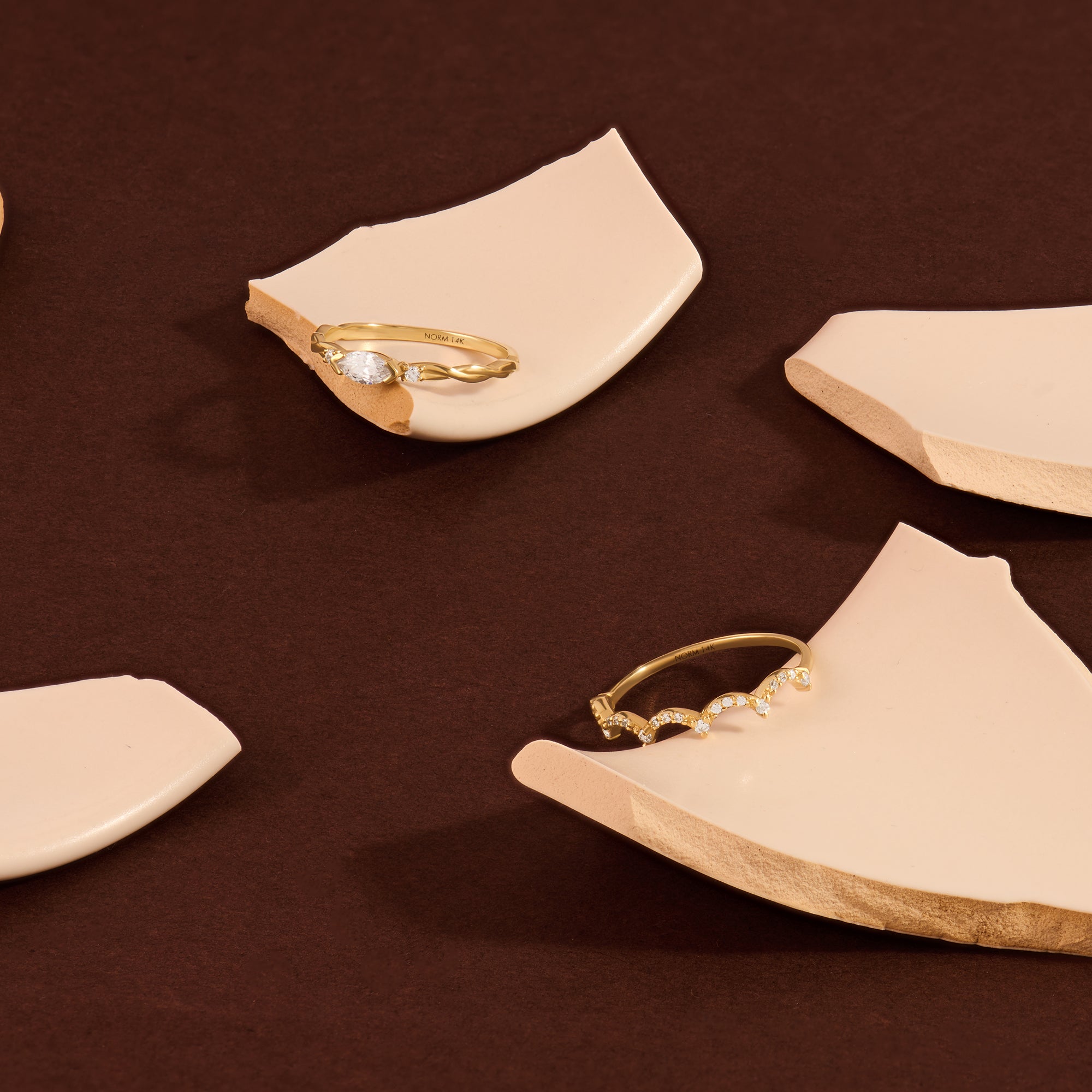 Women's 14k Gold Up and Down Stacking Ring