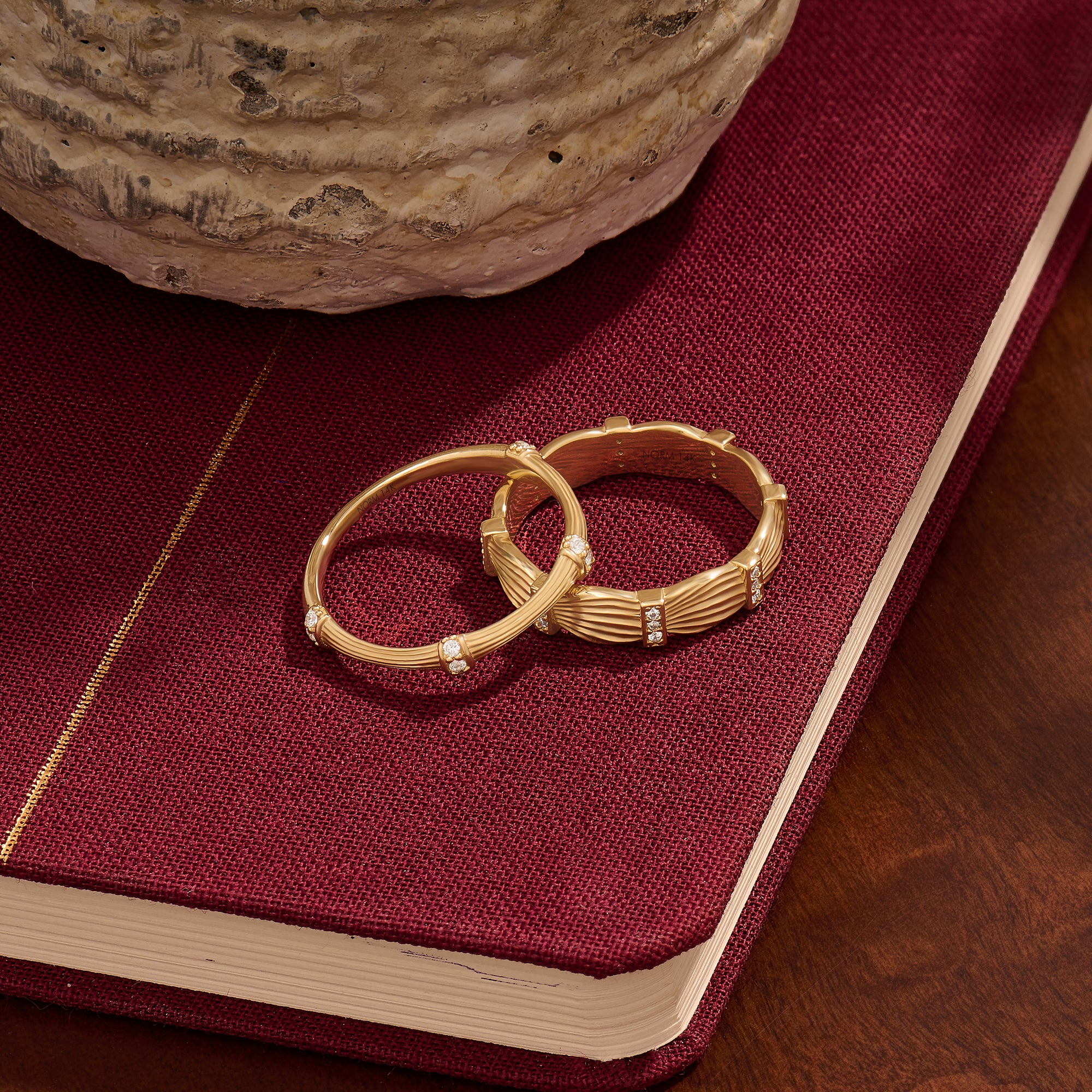 14K Solid Gold 4.50 Willow Band Ring for Women