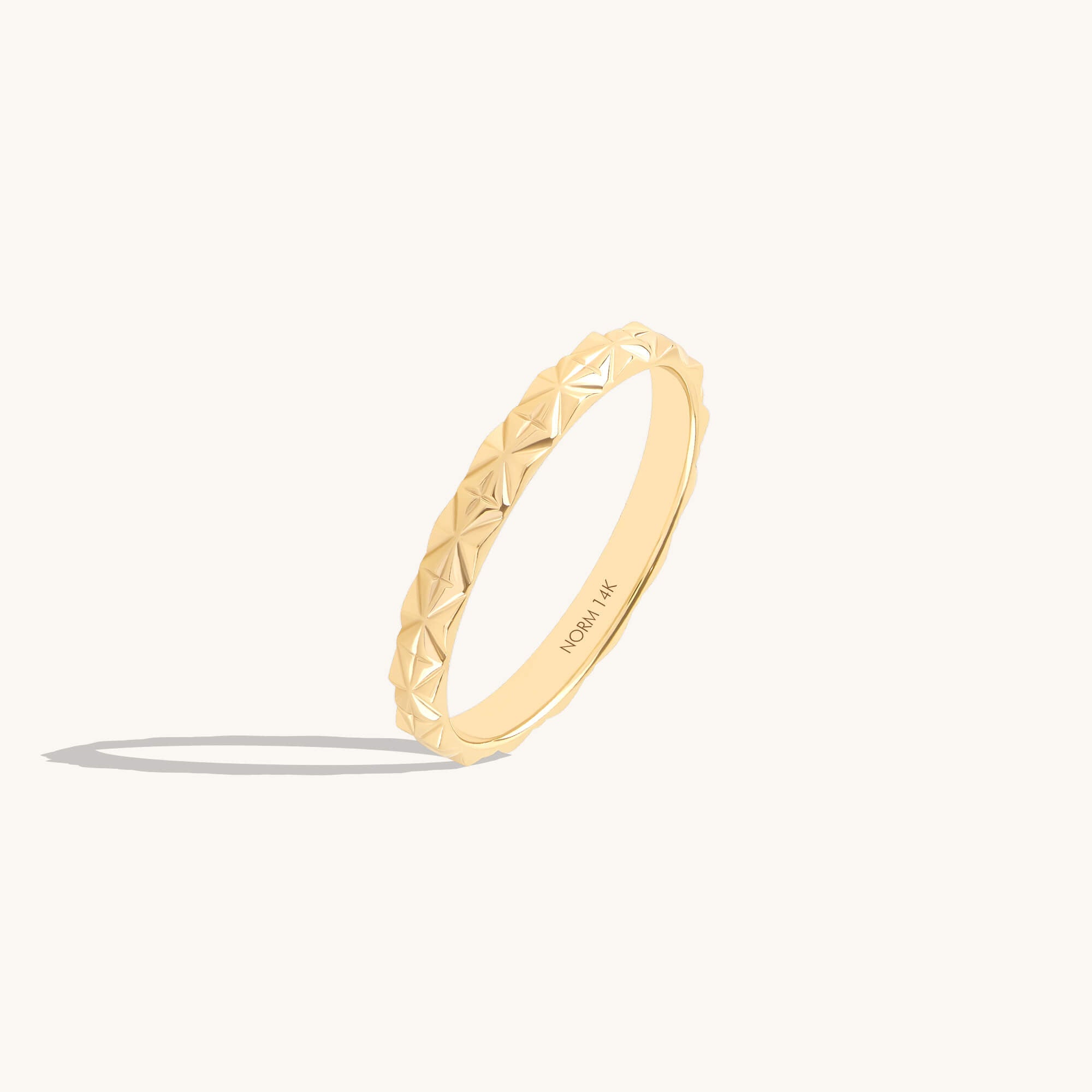 Prism Band Ring in 14K Solid Gold