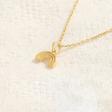14K Solid Yellow Gold Rainbow Necklace
