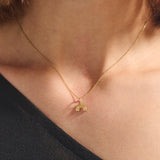 14K Real Gold Rainbow Necklace