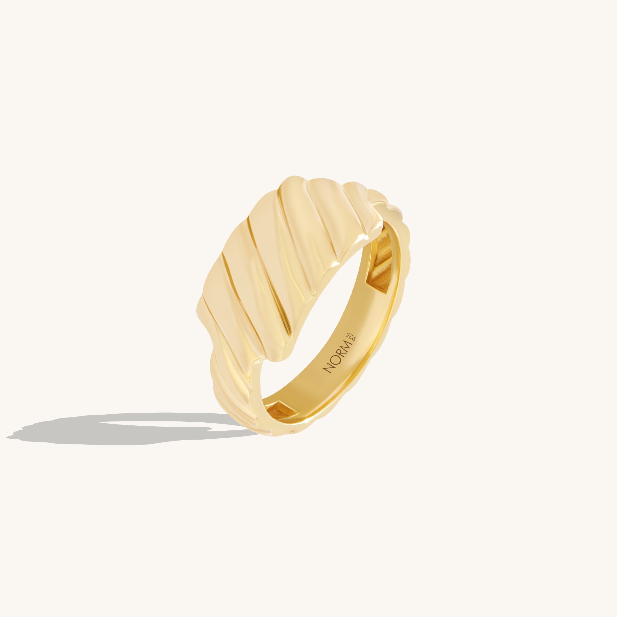 Ripple Statement Ring in Gold Vermeil on 925 Sterling Silver