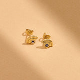 Solitaire Sapphire Rainbow Earrings in 14K Real Gold