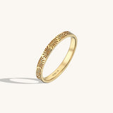 Sun Band Ring in 14k Real Gold
