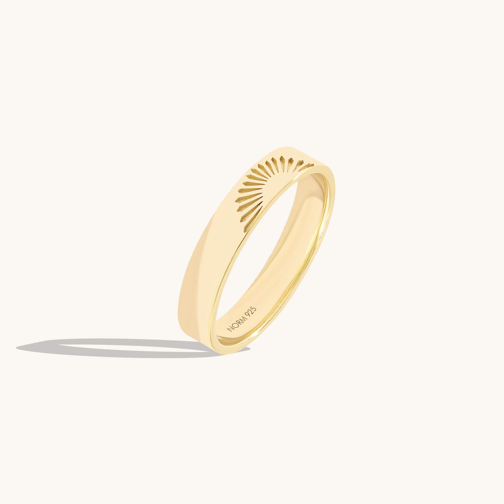 Sunrise Band Ring in 24K Gold Vermeil