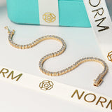 Women's White Cubic Zirconia Tennis Bracelet in 14K Real Gold