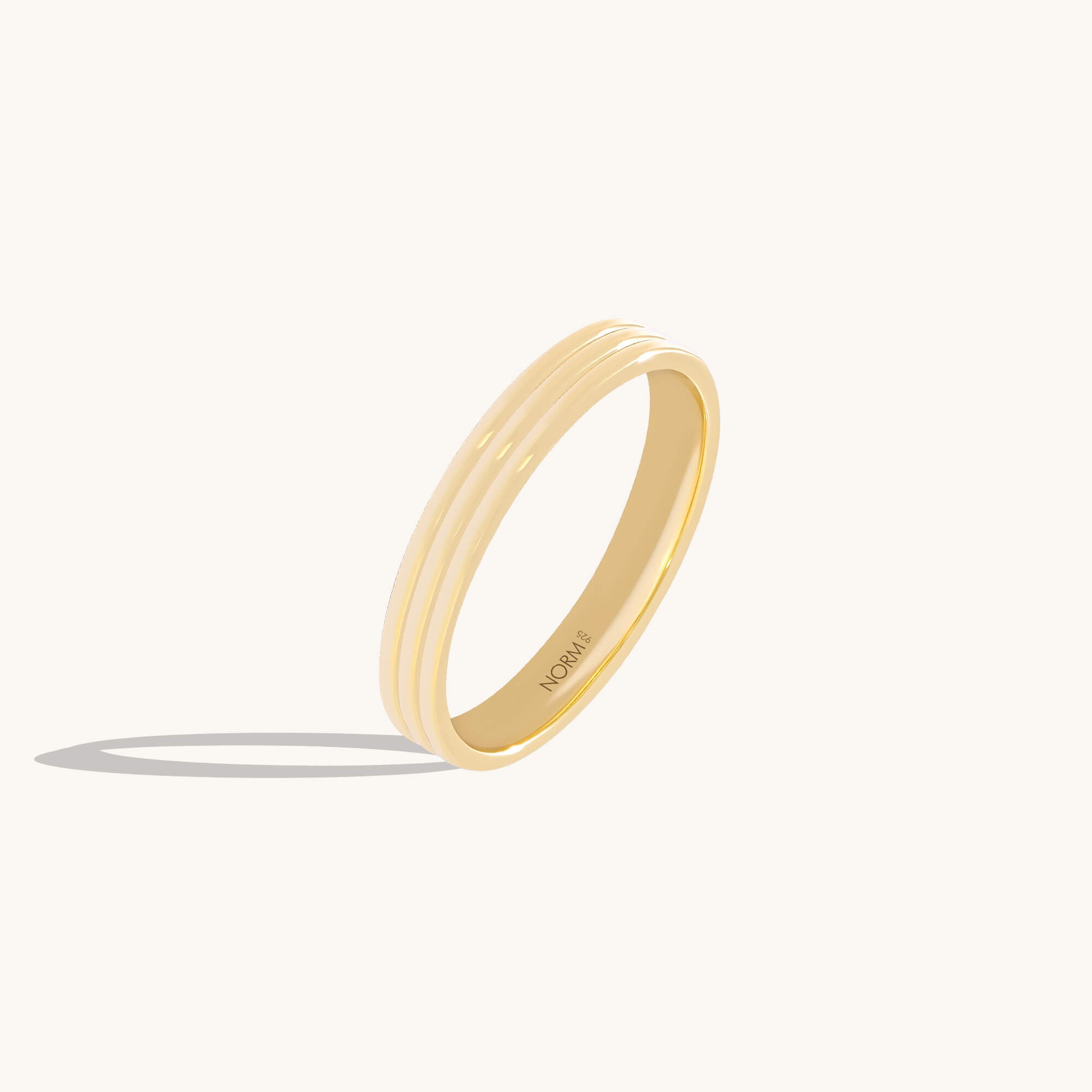 Triple Band Ring in Gold Vermeil on 925 Sterling Silver
