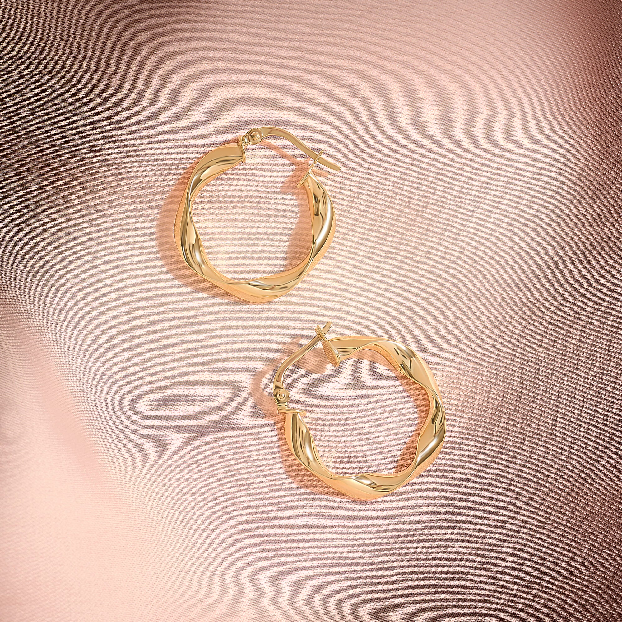 Twined Hoop Earrings in 14K Yellow Gold