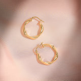 Twined Hoop Earrings in 14K Yellow Gold