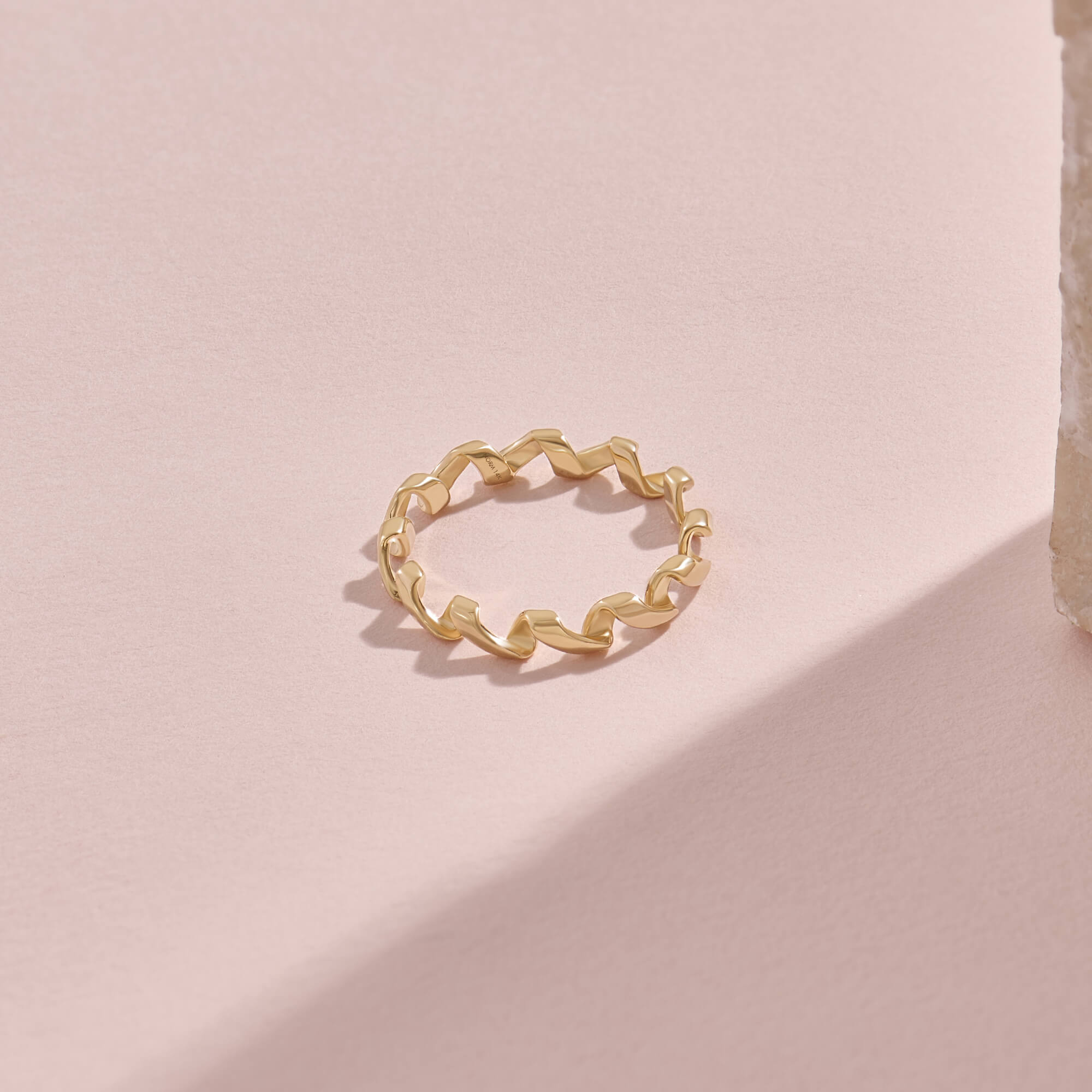 Twirl Ring in 14K Real Yellow Gold