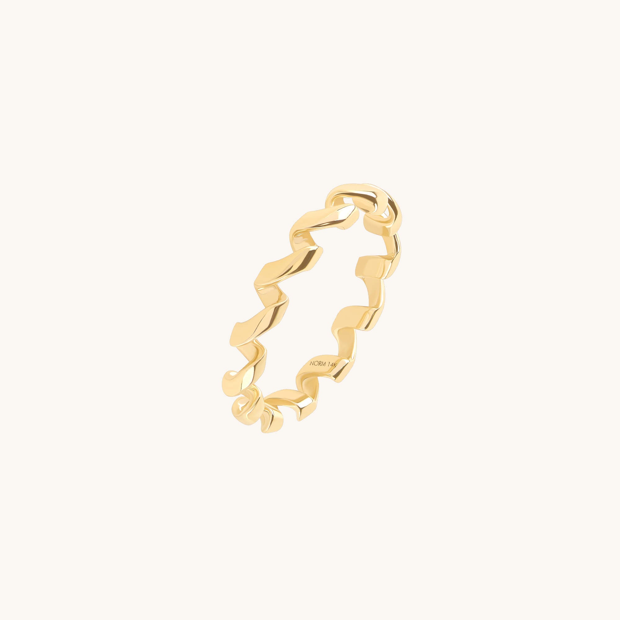 14K Yellow Gold Twirl Ring