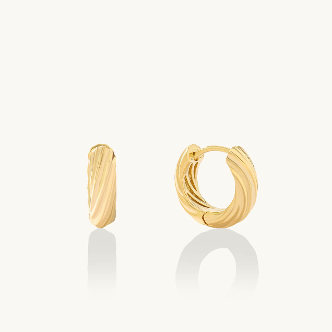 24K Gold Vermeil Twisted Hoop Earrings