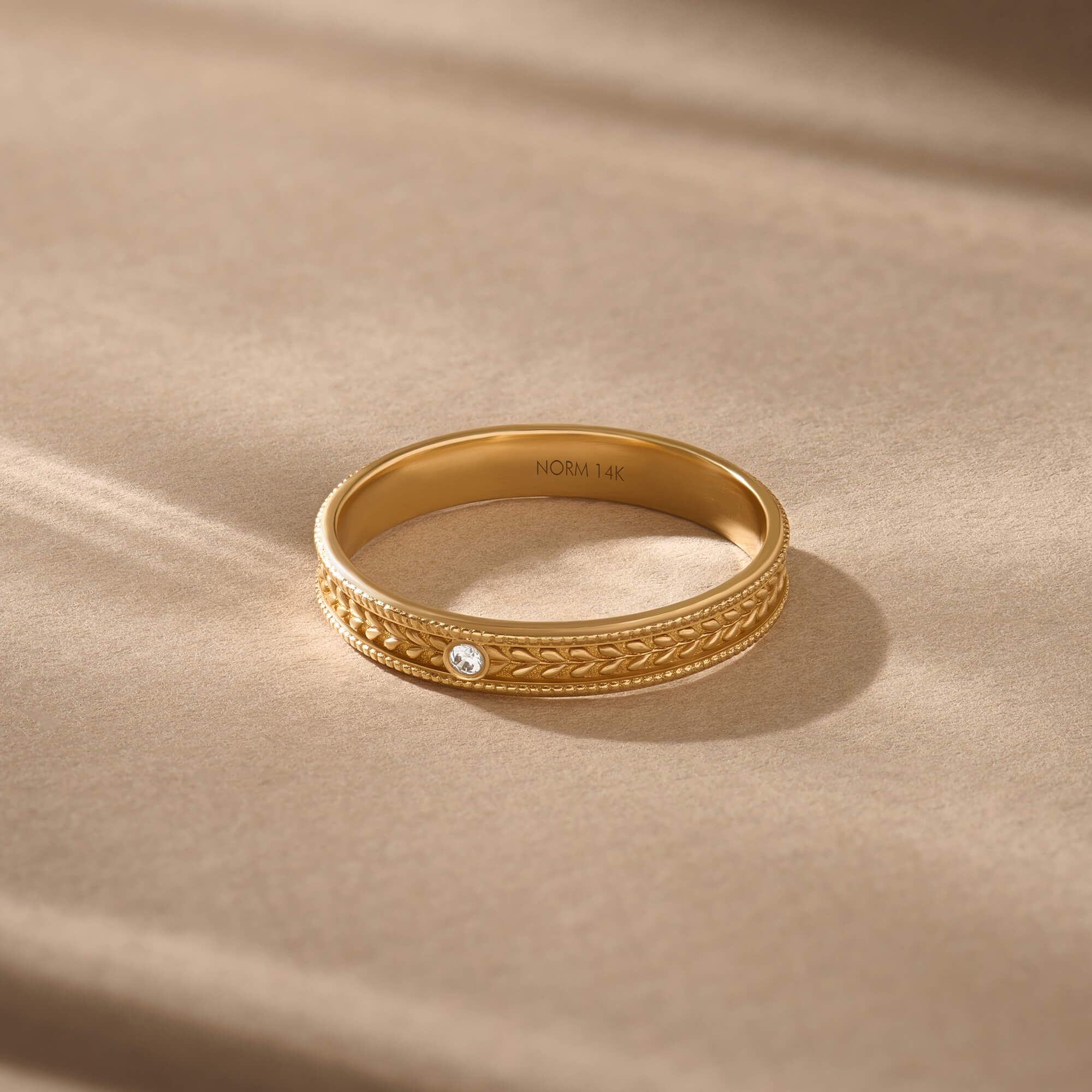 Solid Gold Vintage Diamond Solitaire Band