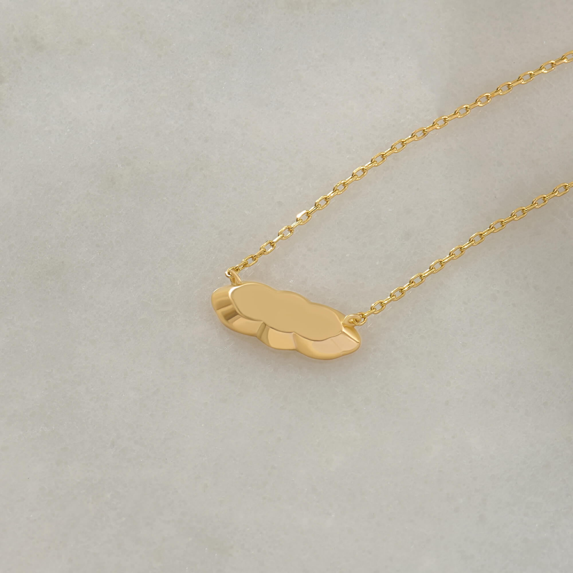 24K Vermeil Wavy Bar Necklace
