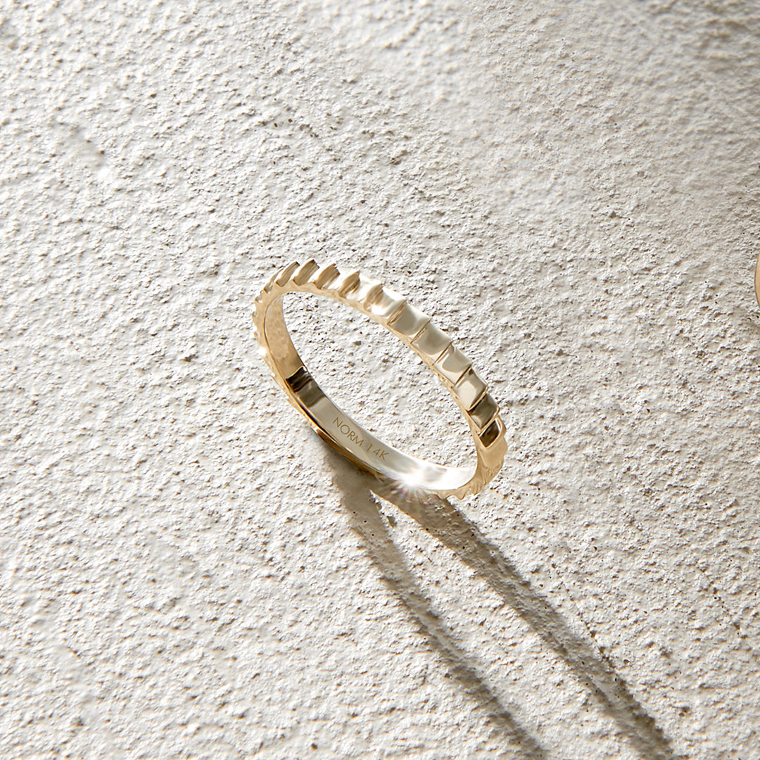 14k Solid Gold Minimalist Infinity Ring for Women