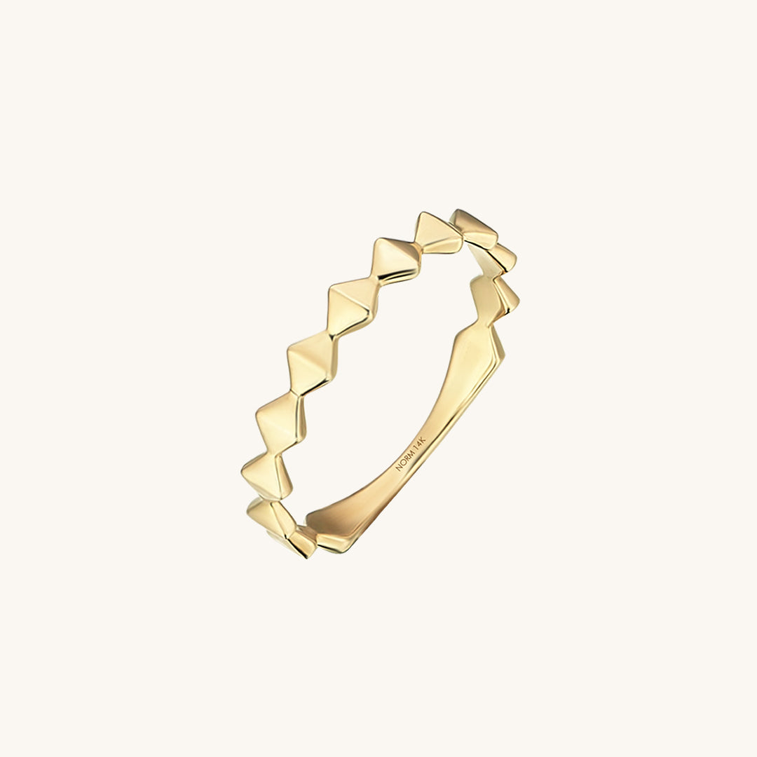 Angel Design Stacking Ring in 14k Real Gold