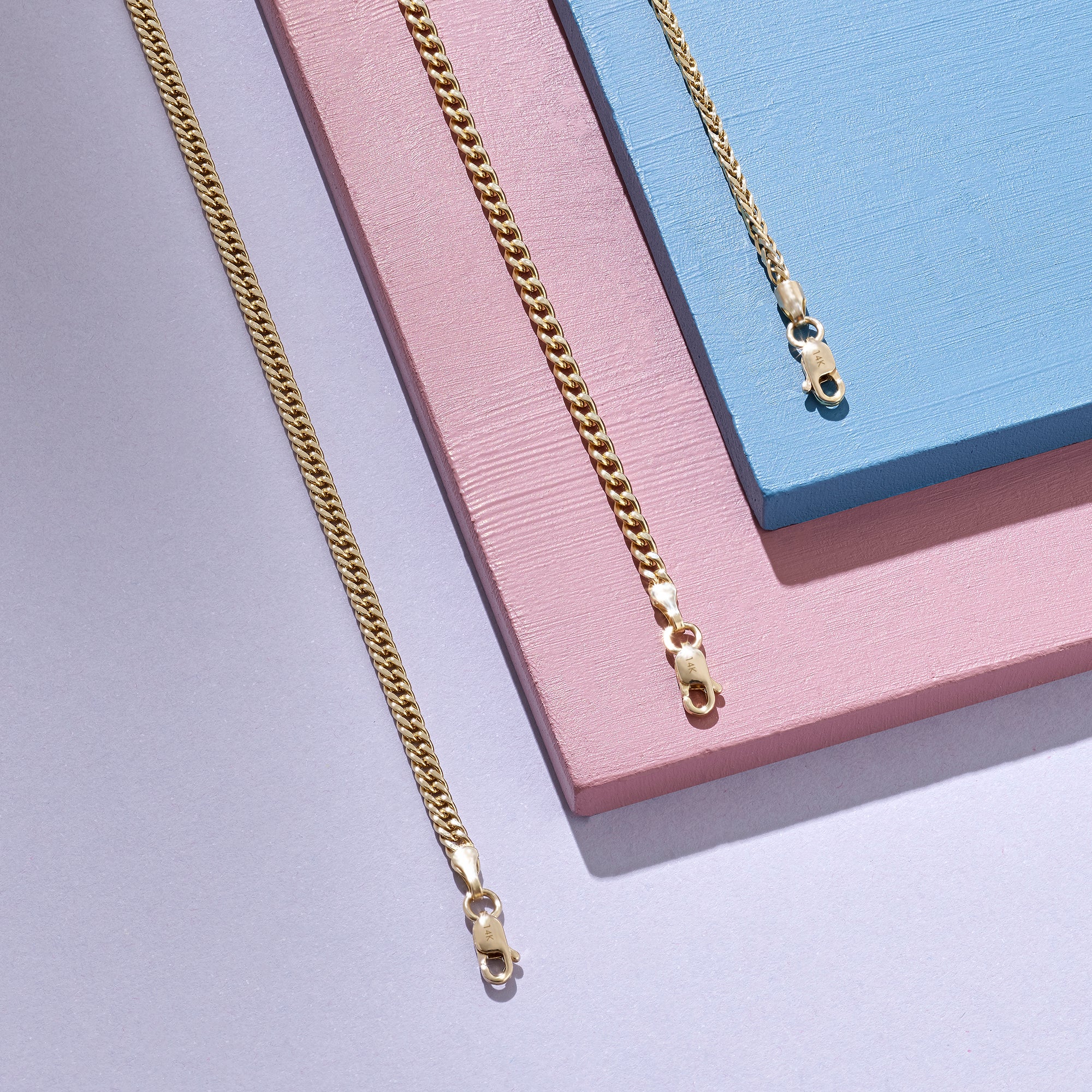 Cuban Links Chain Bracelet in 14k Real Gold