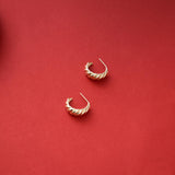 Women's 14k Gold Croissant Earrings