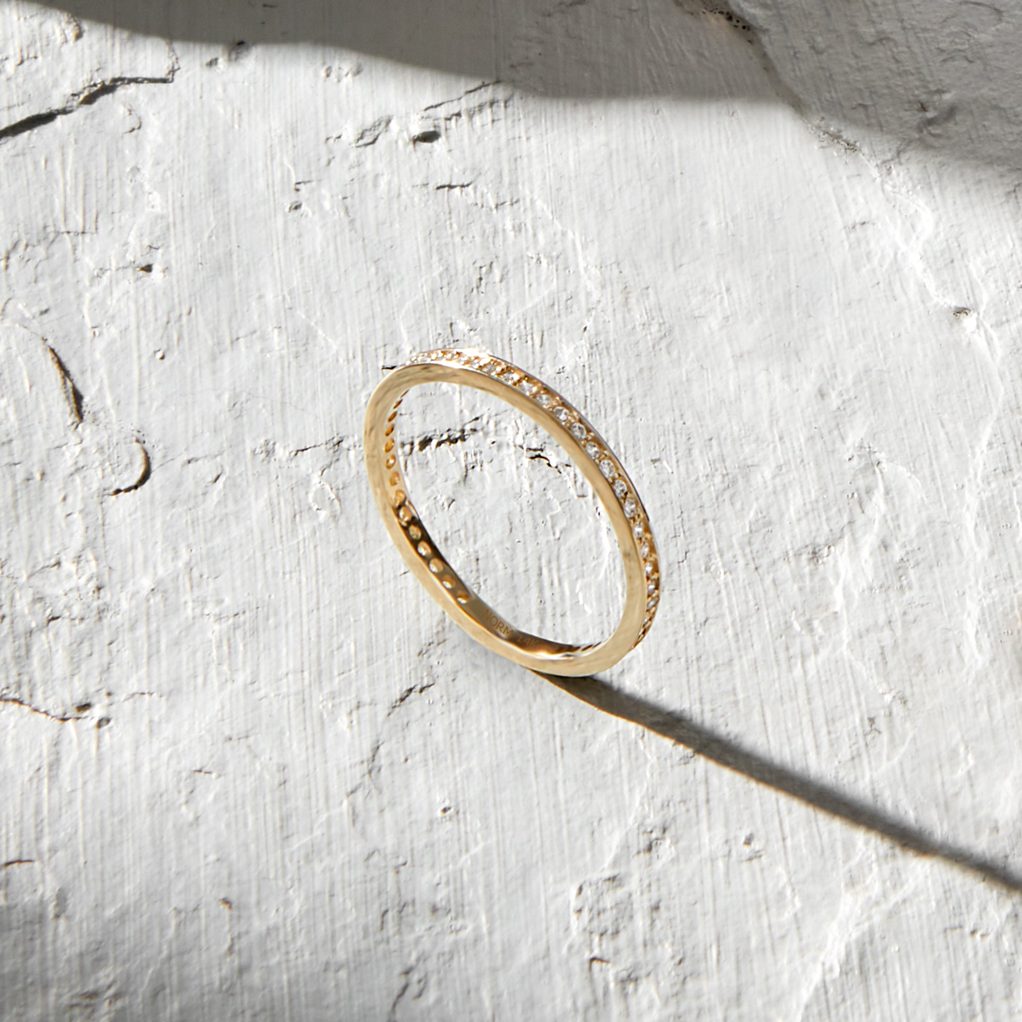 Stackable Eternity Band Ring in 14k Real Gold
